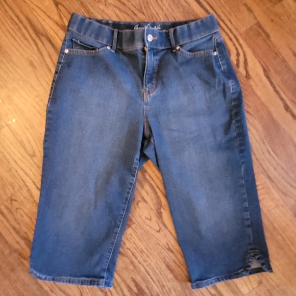 Skimmer Capris Slimming Effect Gloria Vanderbilt Mwdium Wash - Picture 3 of 7